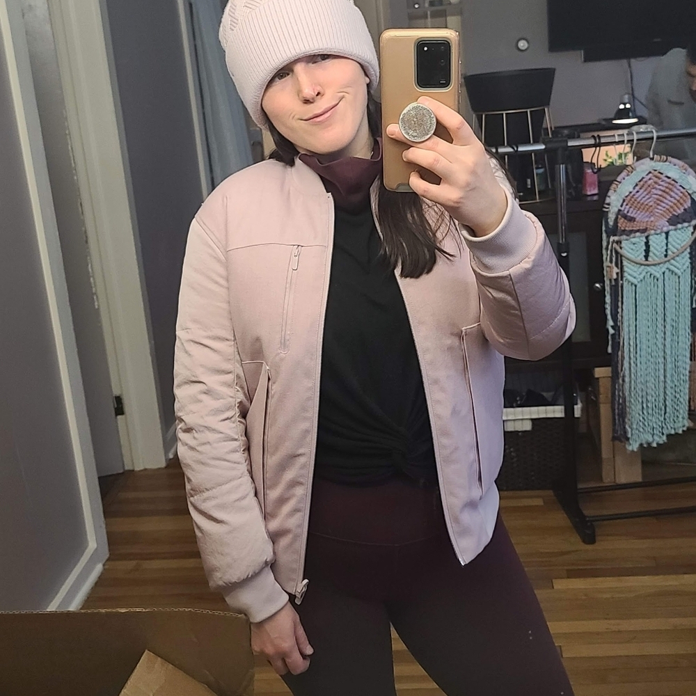 Lululemon Roam Far Reversible Wool Bomber Puffer Jacket